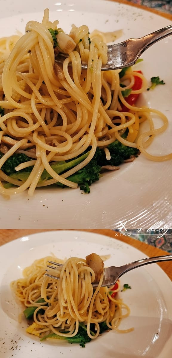 inn cafe蔬菜橄欖油蕈菇義大利麵-全素 西門町薆悅酒店inn cafe蔬菜橄欖油蕈菇義大利麵-全素