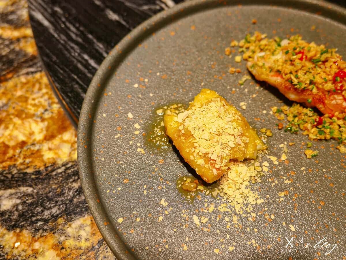 魚貫鐵板燒-金沙明蝦 金沙明蝦