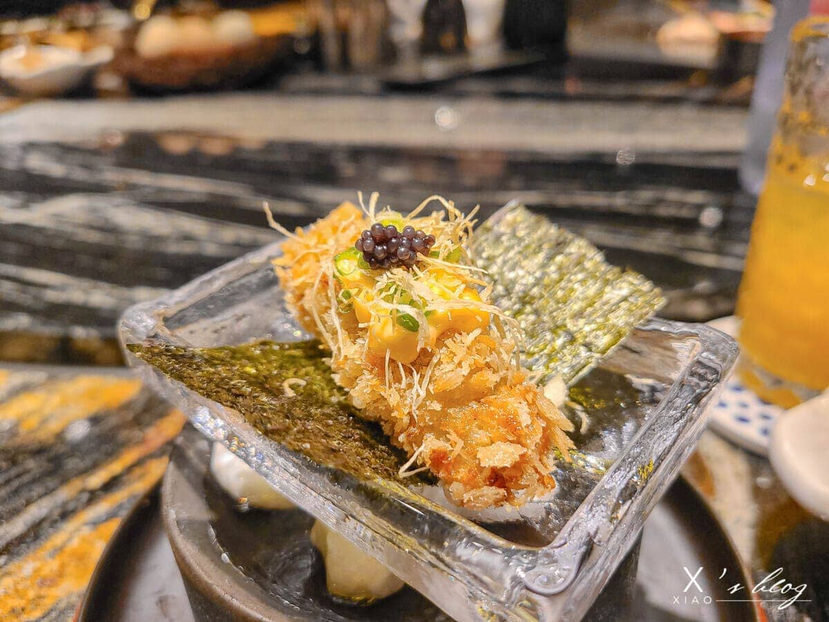 魚貫鐵板燒-魚子醬炸生蠔 魚貫鐵板燒-炸生蠔