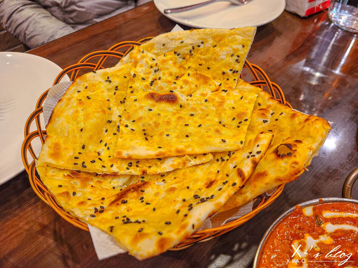紅堡印度料理-大蒜烤餅 紅堡印度料理-大蒜烤餅