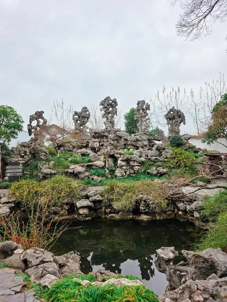 2026 蘇州旅遊攻略|5日遊深度自由行:避開人潮的園林路線、美食、住宿、交通一次搞懂 蘇州自由行必看奇石:五峰園內著名的五座太湖石峰,與池水景觀相結合,展現蘇州景點中獨具匠心的古典園林石刻藝術與蘇州旅遊深度文化。