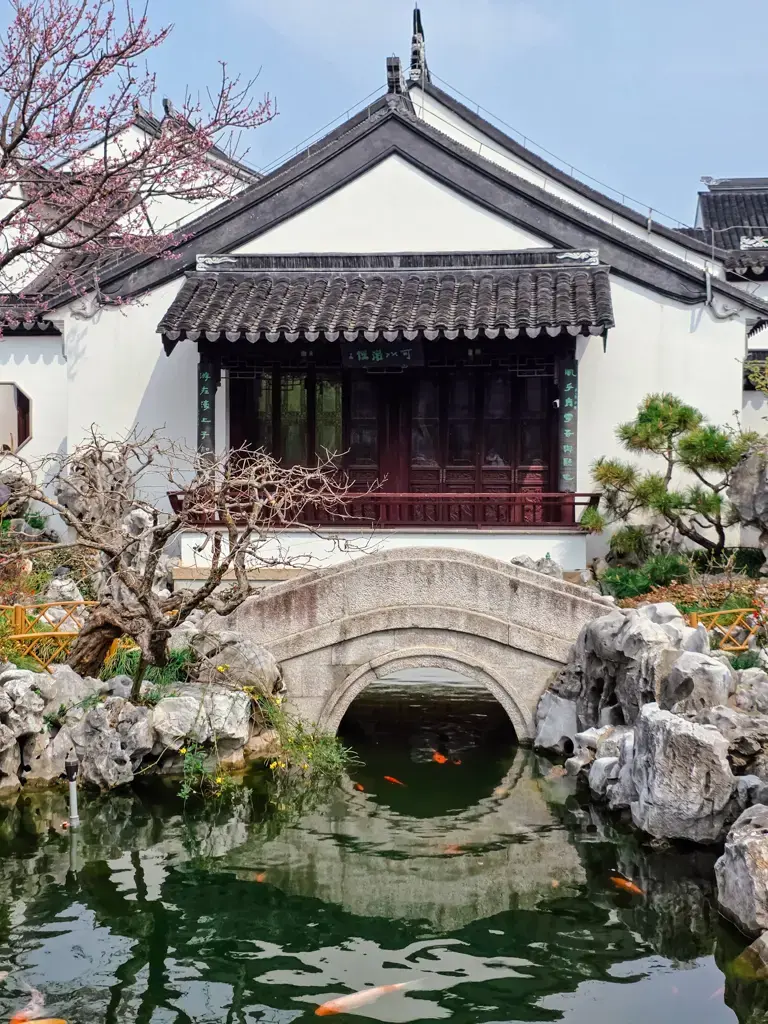 2026 蘇州旅遊攻略|5日遊深度自由行:避開人潮的園林路線、美食、住宿、交通一次搞懂 蘇州景點推薦:柴園(蘇州教育博物館)內的經典園林景致,包含精緻的石造拱橋、水池錦鯉與蘇式白牆建築,是安排蘇州旅遊行程時不可錯過的拍照打卡點。