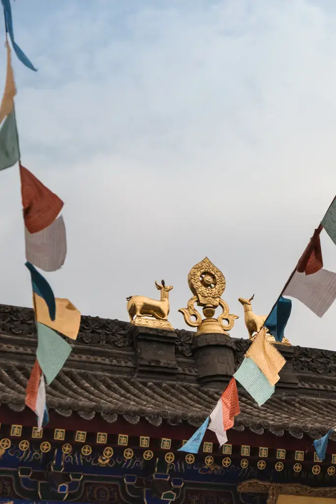 西安旅遊景點:廣仁寺紅牆金頂的藏傳佛教建築風格