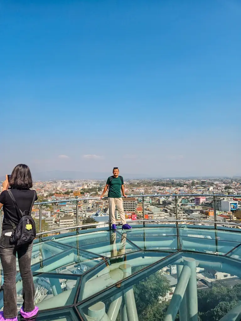 泰國最北點 Wat Phra That Doi Wao Skywalk 美賽天空步道俯瞰邊境城鎮全景