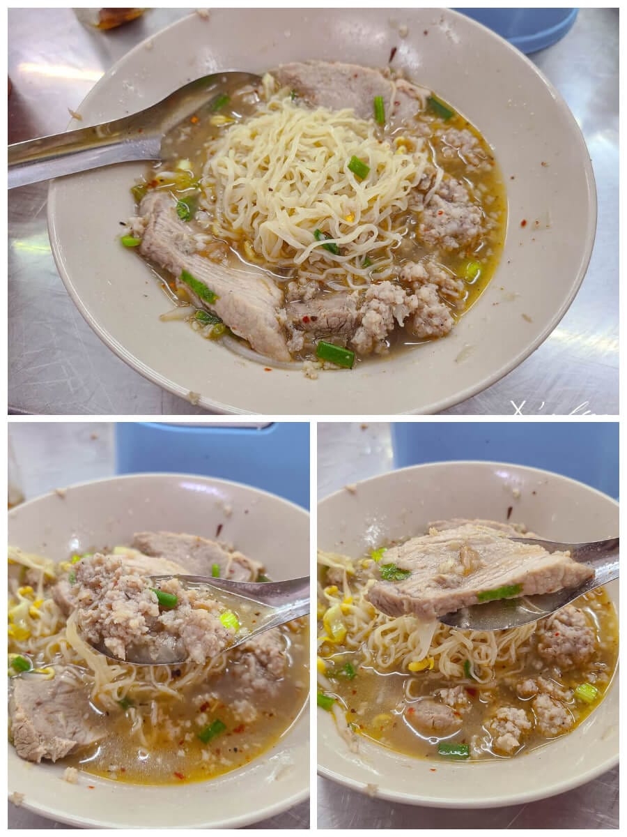 曼谷BTS Phrom Phong站美食-รุ่งเรืองตั๋ง ห้องมุม-ก๋วยเตี๋ยวหมูสุขุมวิท米粉湯